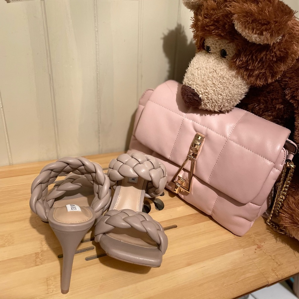 Topshop Baby Pink Quilted Handbag
